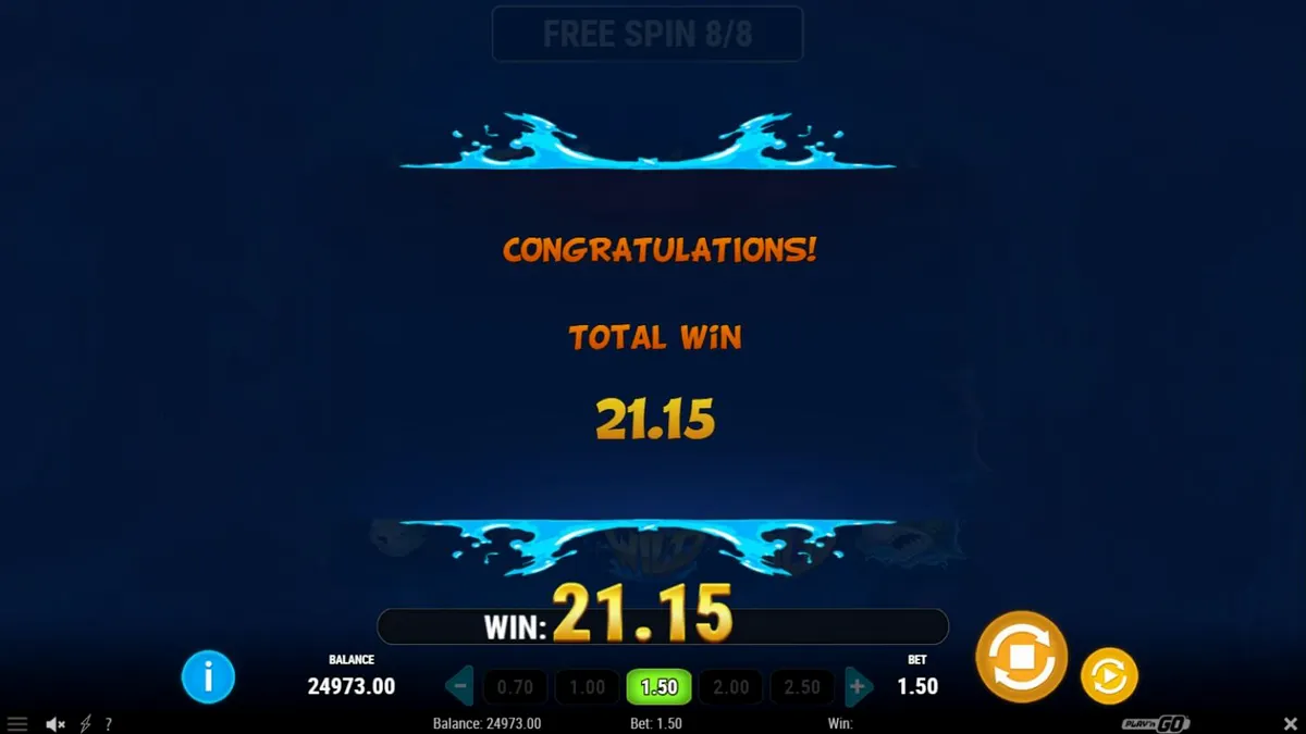 Tampilan visual slot Megadon Triple Threat dengan tema hiu di kedalaman laut